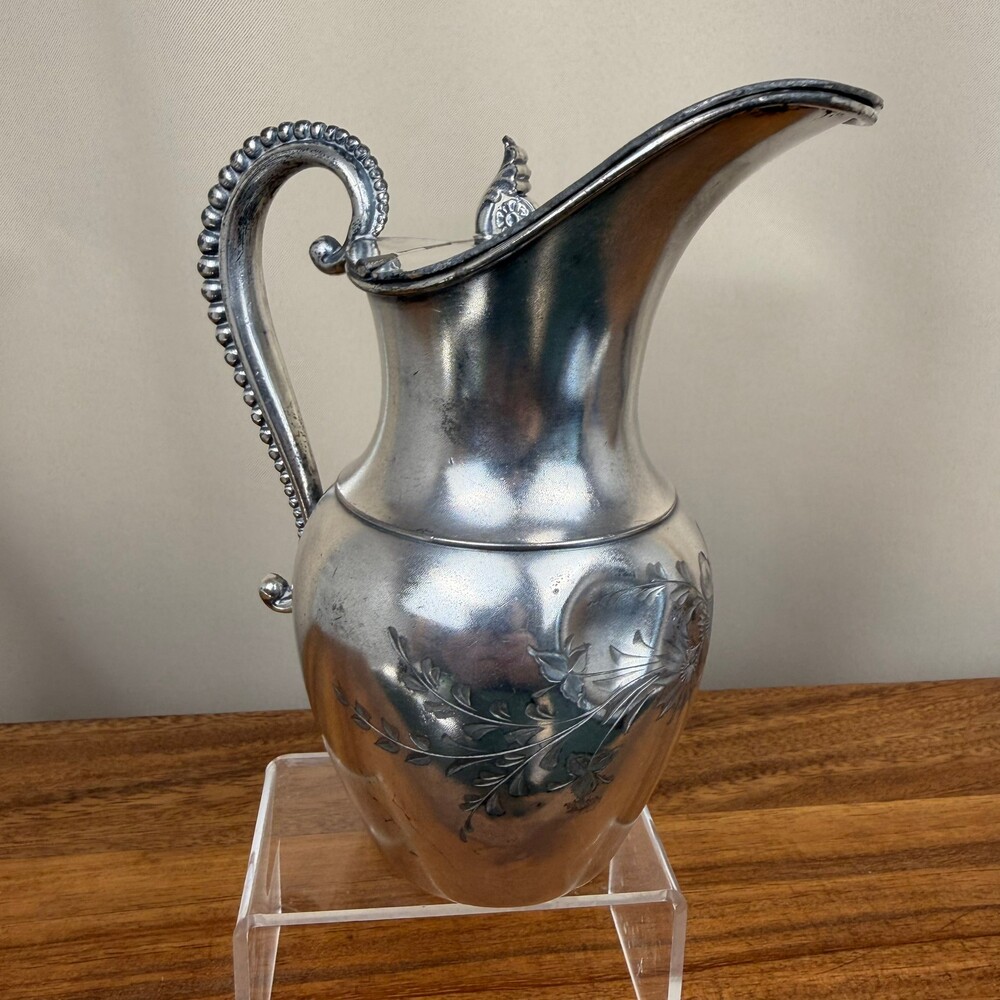 Antique James W Tufts Boston #1970 Warranted Quadruple Plate Pitcher Creamer